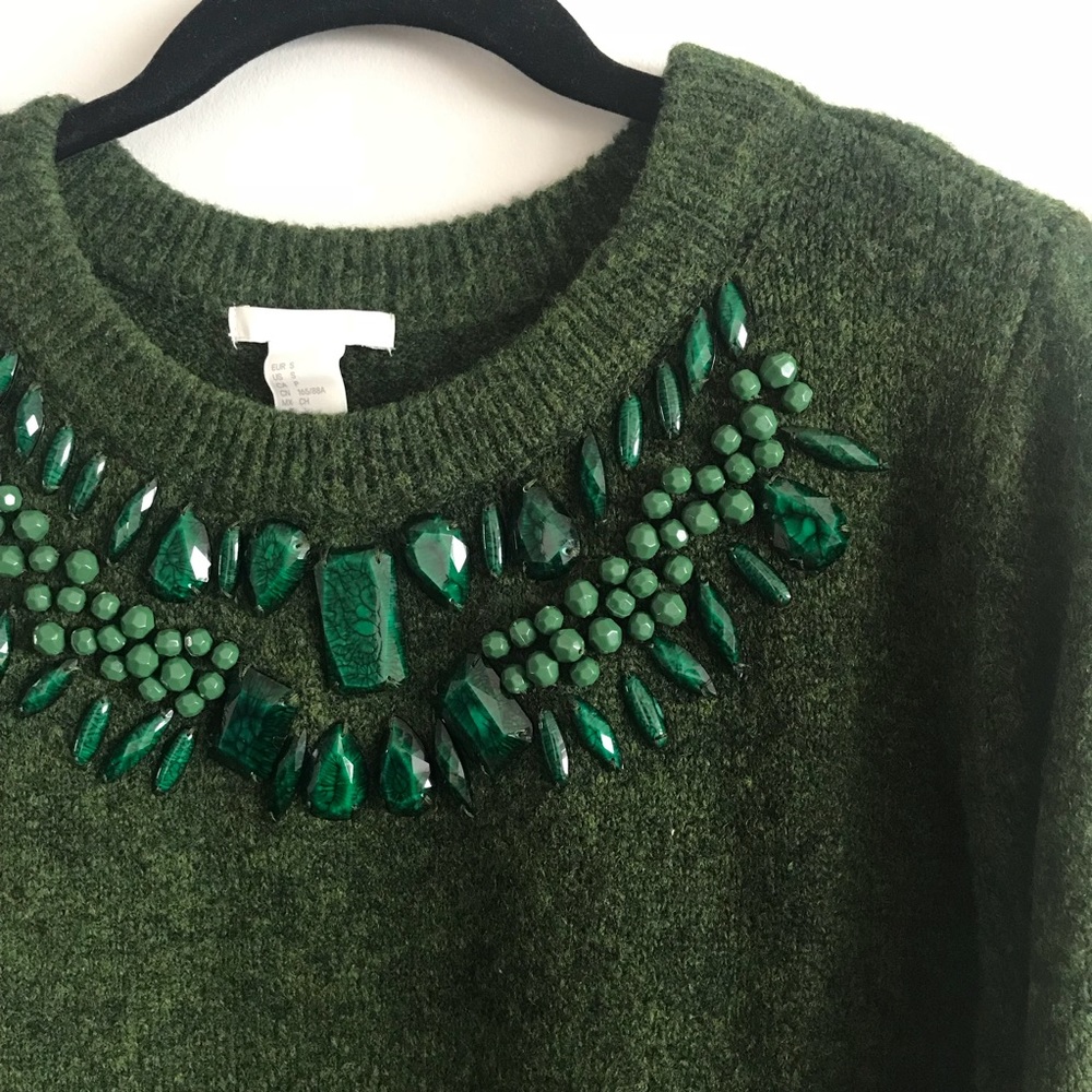 H&M beaded sweater